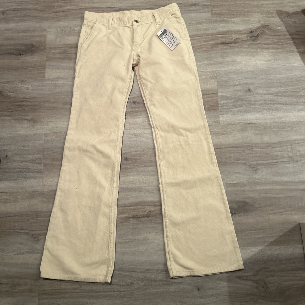 Brandy Melville Cream Corduroy Pants